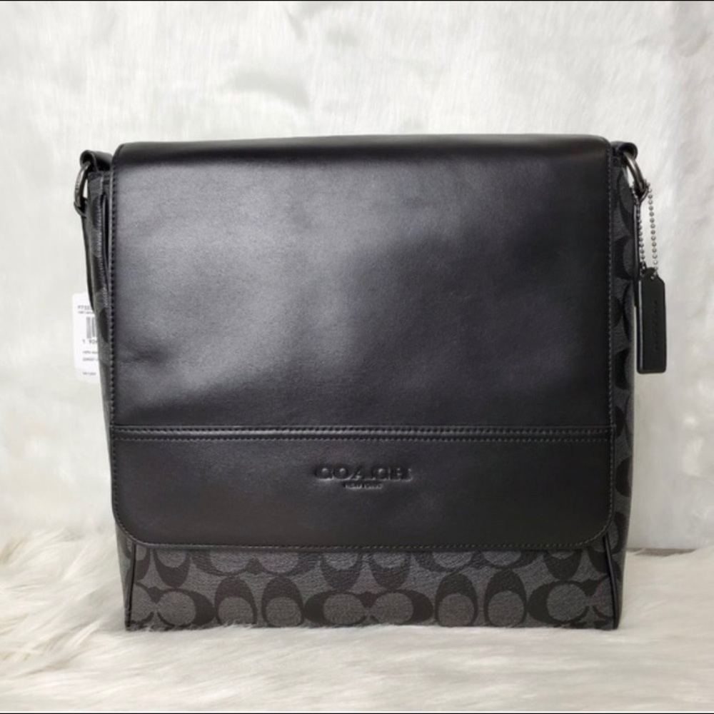 Coach Houston Map Bag In Signature Canvas